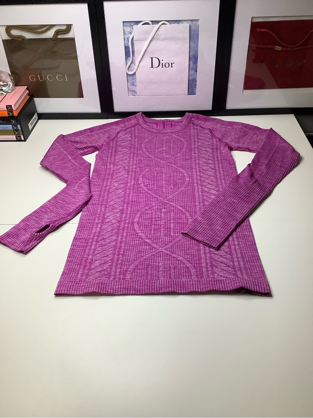 Lululemon Rest Less Crewneck Pullover in Heathered Ultra Violet Hue Size 4 NWOT